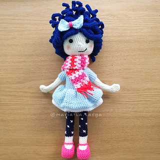 Amigurumi Curly Hair Lili Doll Pattern PDF Instant Download Crochet