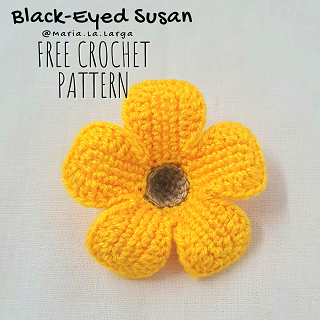 Free Crochet Easy Black-Eyed Susan Bouquete Flower Artificial Yarn Pattern Flowers Gratis