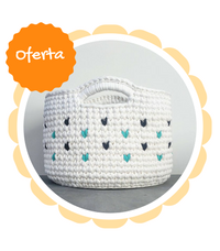 crochet tshiryarn basket organizer centered stitch white giant
