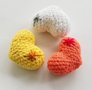 Free Easy Crochet Mini Puffy Heart Pattern Amigurumi Instant PDF Love Hearts