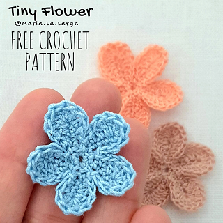 Free Crochet Easy Tiny Flower Yarn Pattern Flowers Gratis